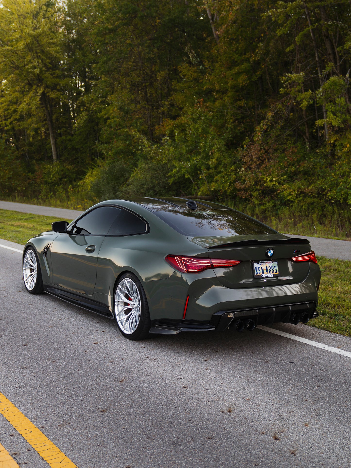 SF Style Carbon Fiber Diffuser Extensions - BMW M4 G82