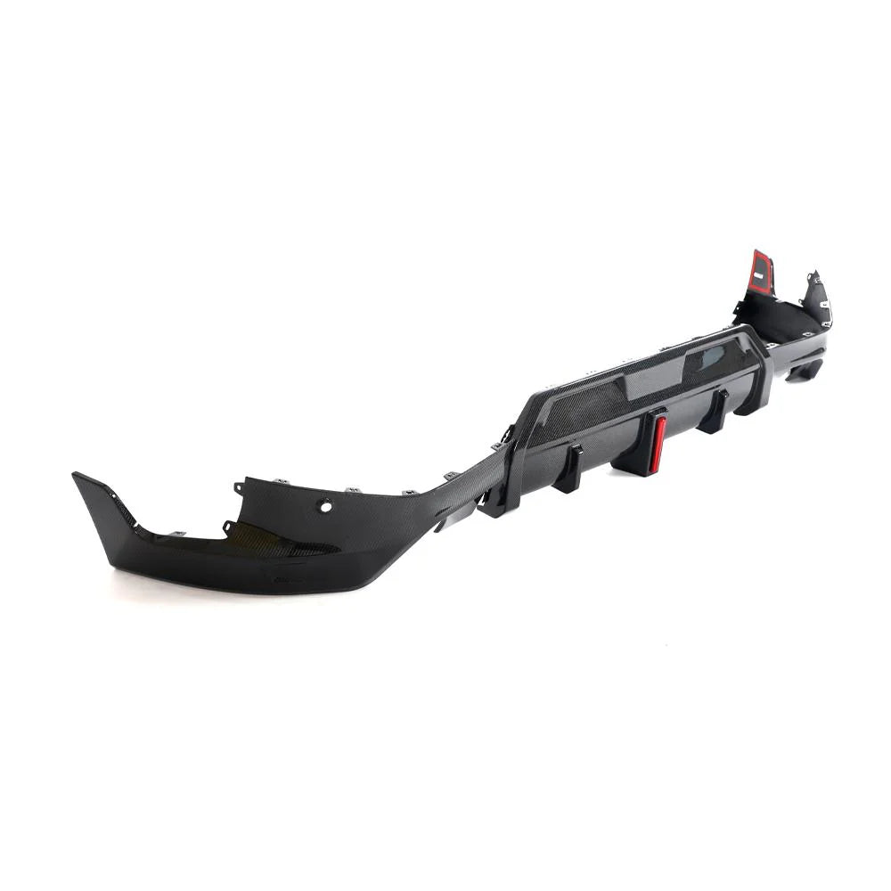 V Style Carbon Fiber Rear Diffuser with Brake Light - BMW G42 2 Series