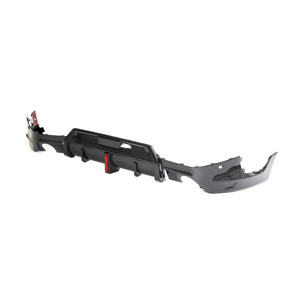 V Style Carbon Fiber Rear Diffuser with Brake Light - BMW G42 2 Series