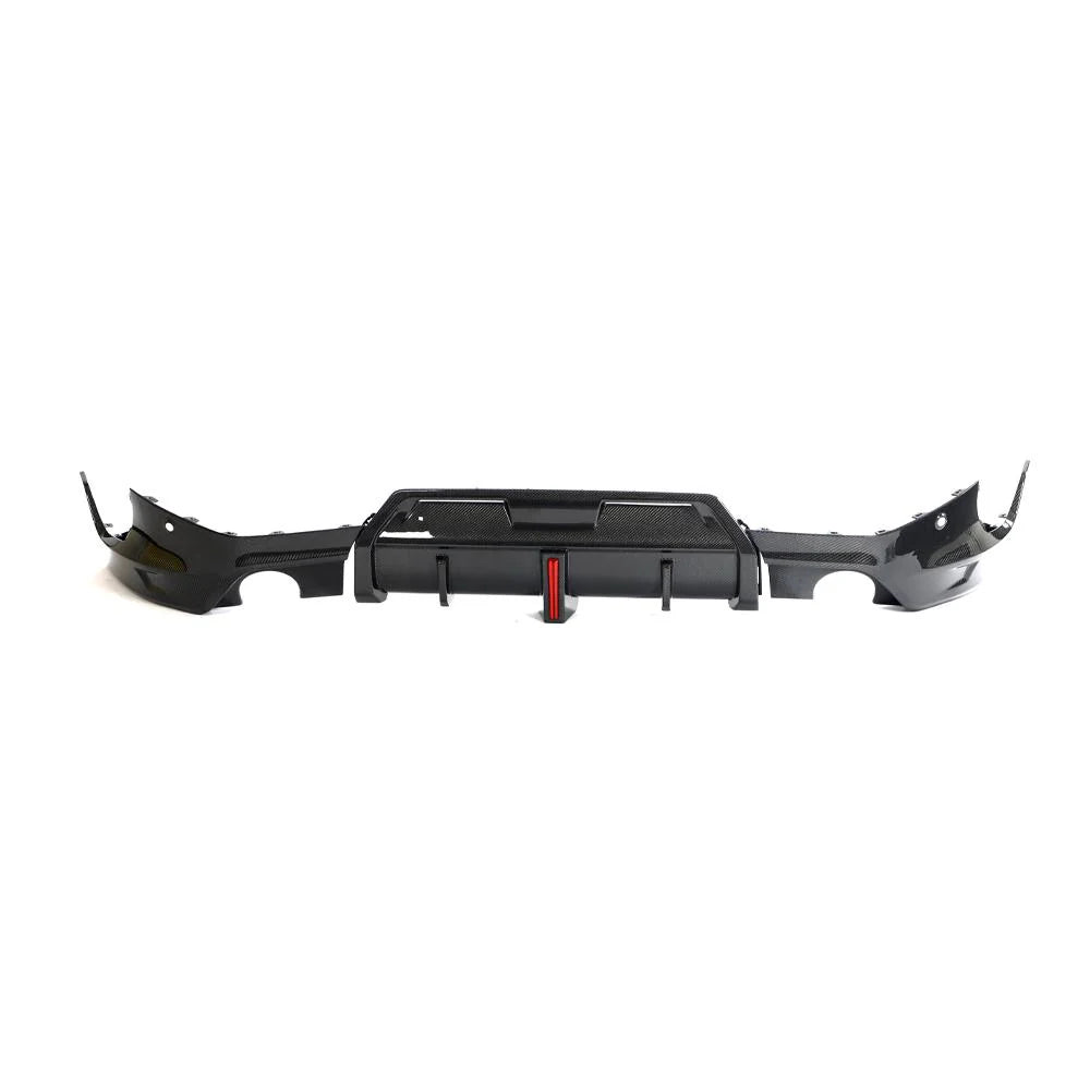 V Style Carbon Fiber Rear Diffuser with Brake Light - BMW G42 2 Series