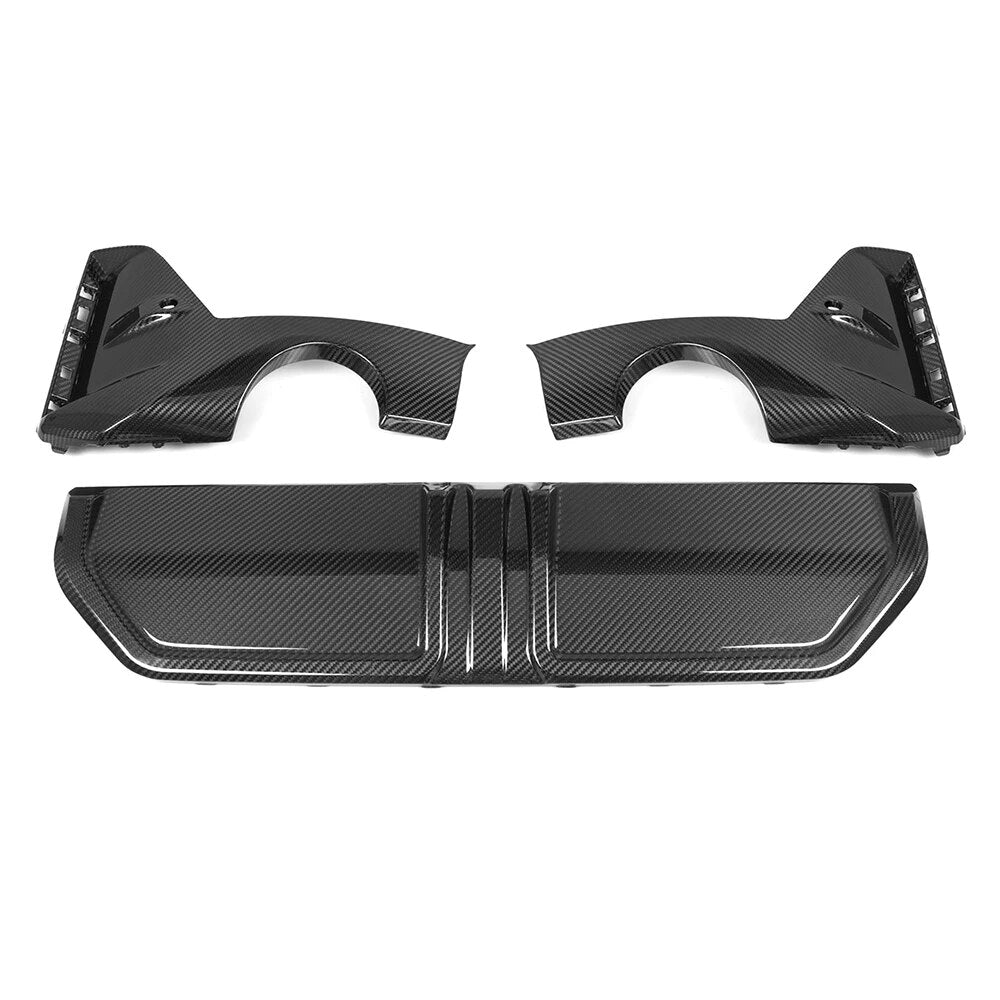 Mp Style 3-Piece Carbon Fiber Rear Diffuser- BMW 330i LCI