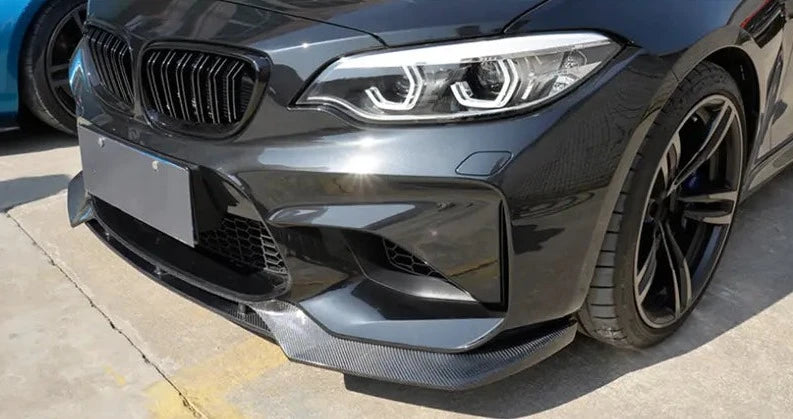 V Style Carbon Fiber Front Bumper Lip - BMW F87 M2