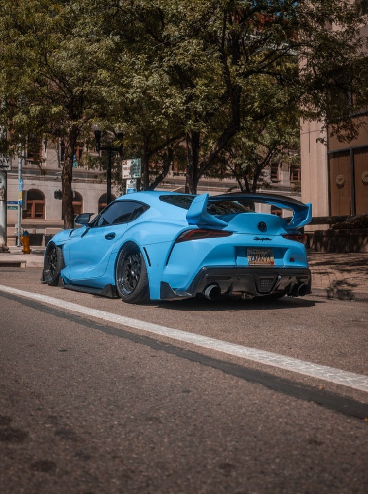 V Style Carbon Fiber Diffuser Extensions - MK5 Toyota Supra A90