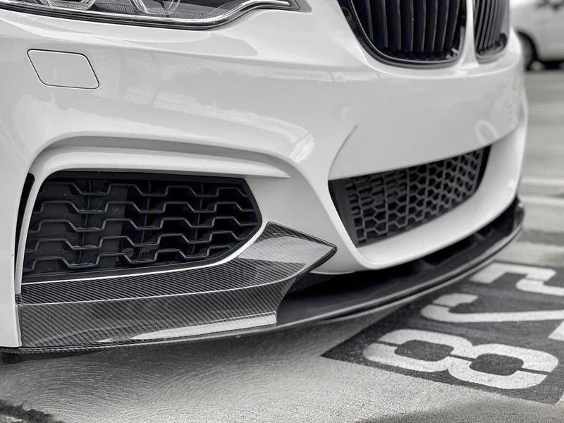 Mp Style Front Bumper Splitter Dry Carbon Fiber - BMW F22 2 series M SportM Sport M235i