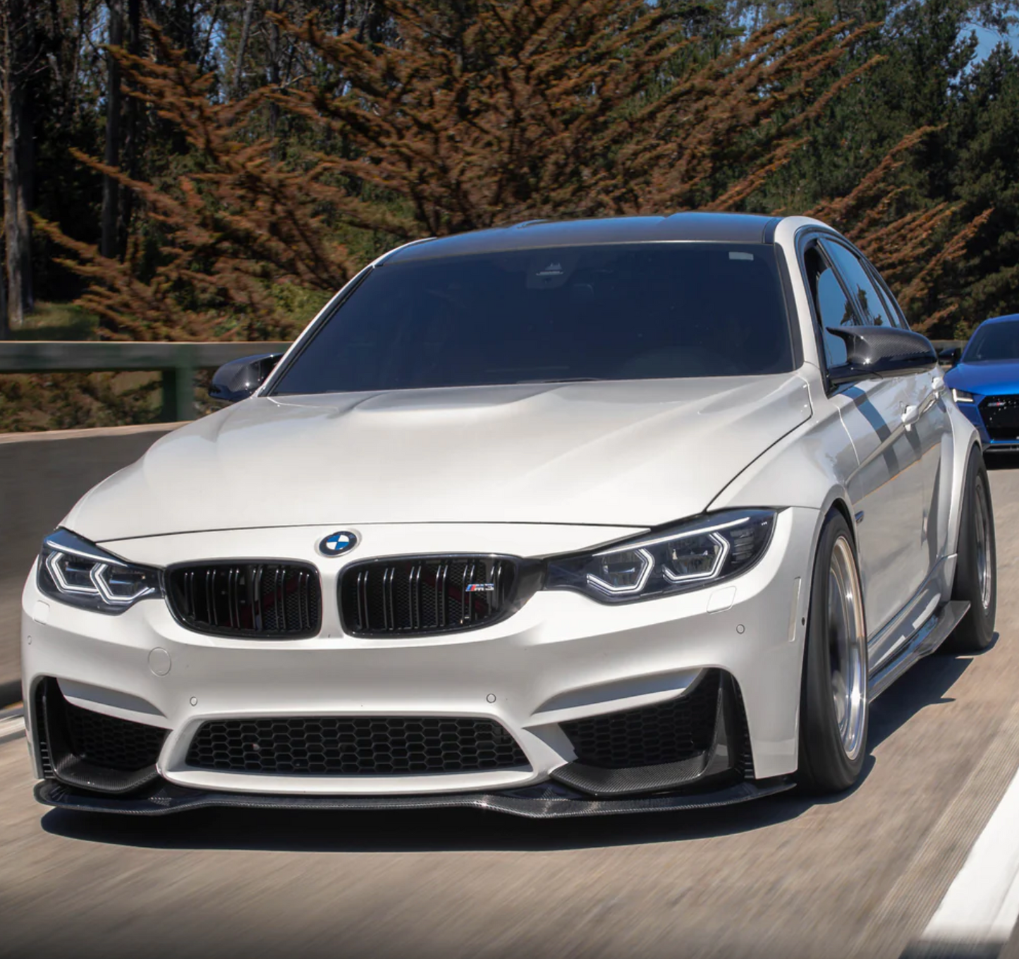 Psm Style Carbon Fiber Front Lip Double Floors - BMW F80 F82 F83 M3 M4