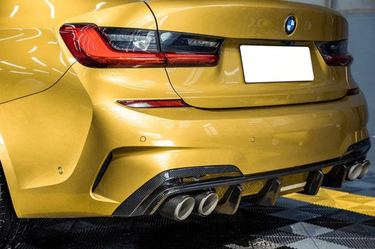 TK Style Carbon Fiber Rear Diffuser - BMW G20 / G28 3 Series