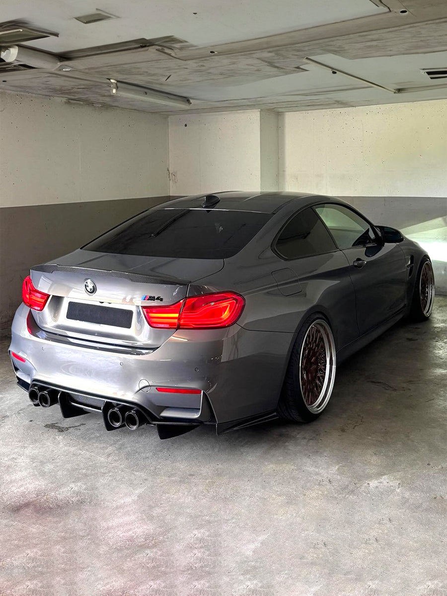 Psm Style Carbon Fiber Rear Diffuser With Splitters - BMW M3 F80 & M4 F82 / F83