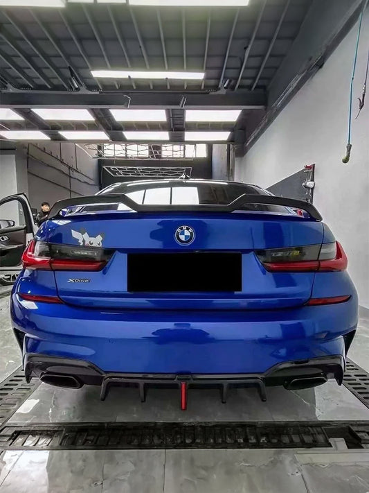 V Style Carbon Fiber Trunk Spoiler - BMW G80 M3 & G20 3 Series