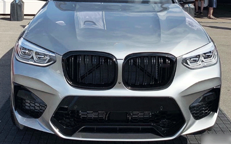 Dual Slat Grille Abs Gloss Black - BMW G01 G02 F97 F98 X3 X4 X3M X4M